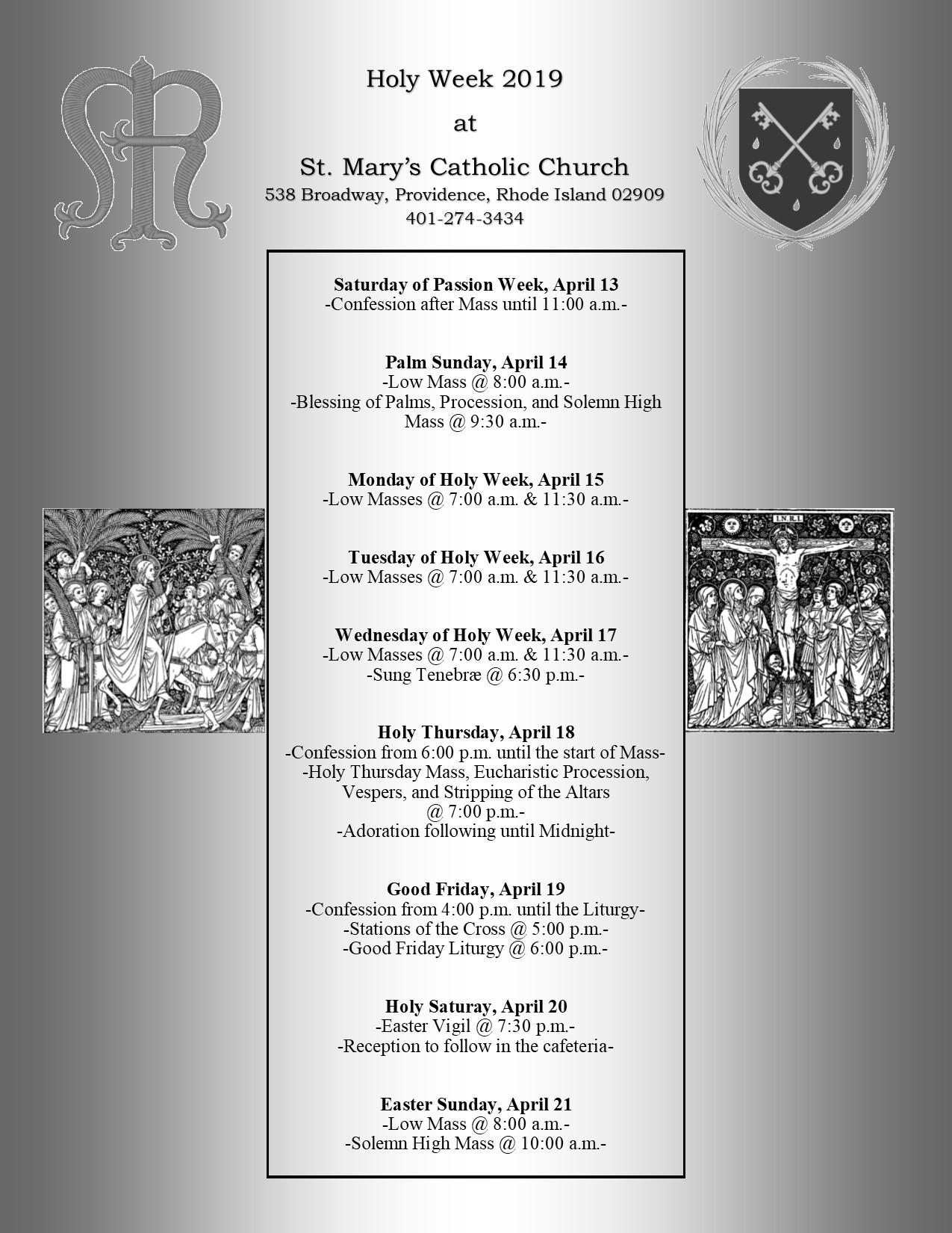 Holy Week 2019 St. Mary's on Broadway